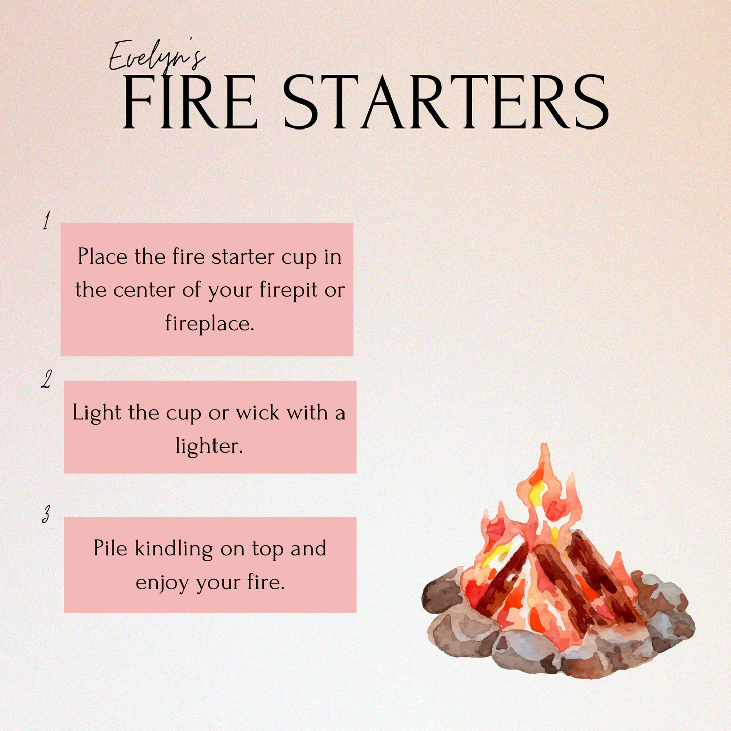 Handmade Beeswax Fire Starters – 4 Pack