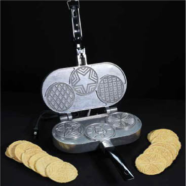 Model 3000 - 3 Small Round Pizzelle Iron